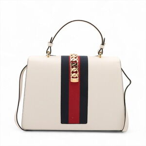 Gucci Sylvie Handbag Leather White